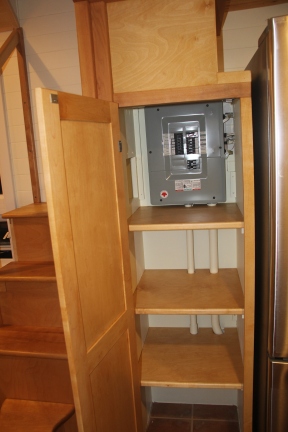 The Circuit panel hidden at the back of the pantry.